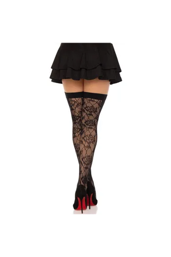 LEG AVENUE - ROSE SELVATICHE NET STOCK NERO