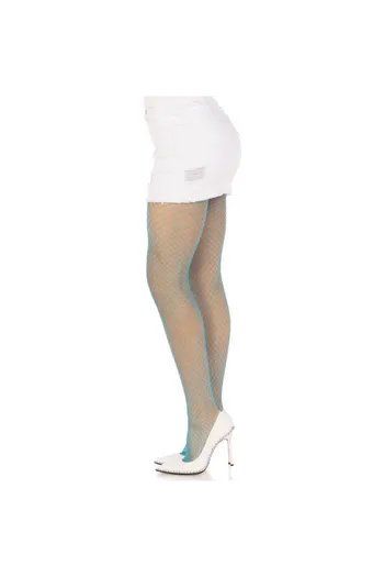 LEG AVENUE - COLLANT A RETE IN LYCRA BLU