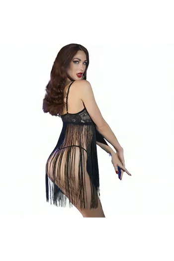 Black Babydoll with Laces and Underwire Bra