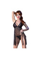 Black Babydoll with Ties and Thong - Sensual Lingerie