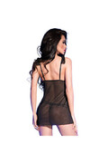 Babydoll con volanti e tanga trasparente