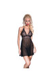 Babydoll in Tulle Zaffiro con Tanga - Lingerie Sensuale