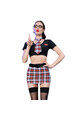 Complete Seven-Piece Schoolgirl Costume Set