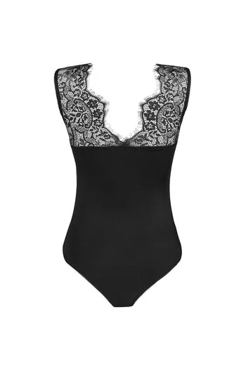 Black body with sensual lace and satin material