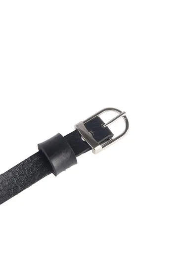 SUBBLIME - PETTORALE CATENE IN PELLE NERA TAGLIA UNICA