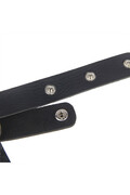 SUBBLIME - PETTORALE CATENE IN PELLE NERA TAGLIA UNICA
