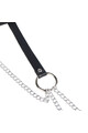 SUBBLIME - ANELLO IN PELLE CATENA ??CINTURA NERA TAGLIA UNICA