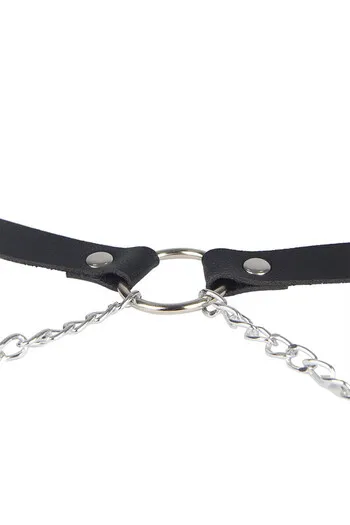 SUBBLIME - CINTURA IN PELLE NERA TAGLIA UNICA