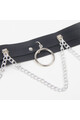 SUBBLIME - PETTORINA CINTURA E REGGETTIERE CON ANELLI E CATENA DETTAGLIO TAGLIA UNICA
