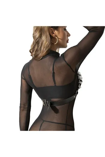 SUBBLIME - IMBRAGATURA REGGISENO E COLLANA CON CATENE TAGLIA UNICA