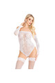 LEG AVENUE - BODY SPALLE NUDE BIANCO
