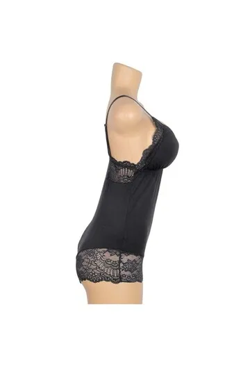 SUBBLIME - ORSACCHIOTTO CON DETTAGLI IN PIZZO FLOREALE NERO L/XL