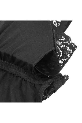 SUBBLIME - ORSACCHIOTTO CON DETTAGLI IN PIZZO FLOREALE NERO L/XL