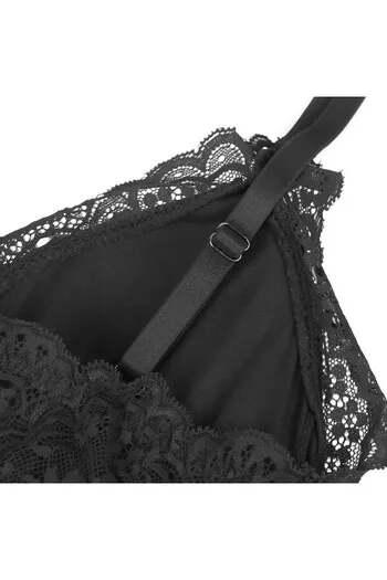 SUBBLIME - ORSACCHIOTTO CON DETTAGLI IN PIZZO FLOREALE NERO L/XL