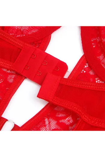 Sexy Slim Lace Garter Leg Ring Teddy - Elegance and Seduction