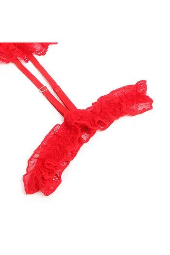 Sexy Slim Lace Garter Leg Ring Teddy - Elegance and Seduction