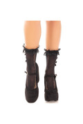 Ankle Socks with Lace Frills and Hearts - Leg Avenue | Elegant Women's Accessory