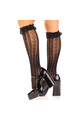Knee-High Socks with Lace Ruffles and Hearts - Leg Avenue | Style and Comfort