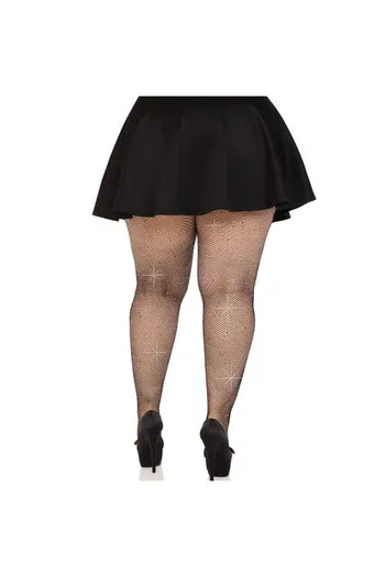Leg Avenue Colby Rhinestone Fishnet - Calze a Rete con Cristalli
