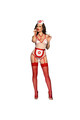 Sexy Nurse Costume Open Bodysuit 4 Piece Set