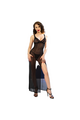 Elegant Black Long Nightie in Lace