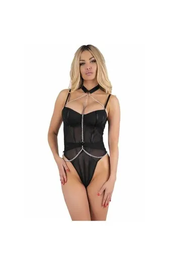 Body Black con Gargantilla - Sensualità Trasparente
