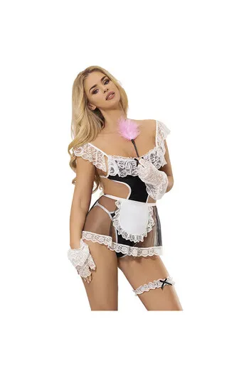 SUBBLIME - 954314 COSTUME DA CAMERIERA SEXY NERO/BIANCO L/XL
