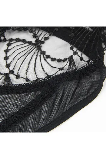 SUBBLIME - 955212 BODY TRASPARENTE CON PIZZO NERO CAVATO S/M