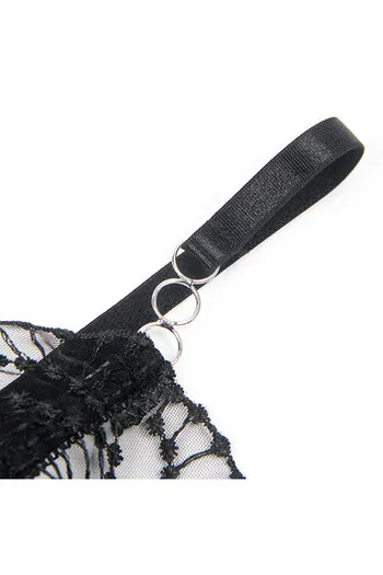 SUBBLIME - 955229 BODY TRASPARENTE CON PIZZO CAVATO NERO L/XL