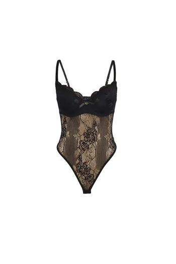 SUBBLIME - 955618 BODY IN PIZZO CON CHIUSURA INFERIORE NERO S/M