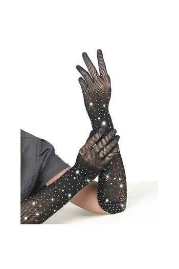 SUBBLIME - 957469SHINE GUANTI TRASPARENTI NERI S/M