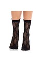 LEG AVENUE - CALZINI IN PIZZO CON FIOCCO IN PIZZO NERO