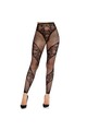 LEG AVENUE - COLLANT SENZA PIEDE IN PIZZO E TRASPARENTE NERO