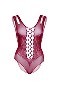 LEG AVENUE - 81641X BODY SENZA CUCITURE BORDEAUX TAGLIA 1X/2X