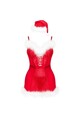 LIVCO CORSETTI FASHION - AGETHE LC 90607 CHEMISE + PERIZOMA + CAPPELLO DI NATALE L/XL