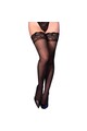 Black Lace Over-the-Knee Stockings - Sensual Elegance