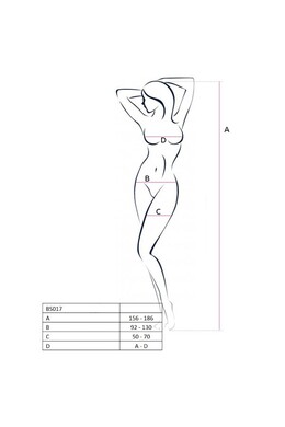 PASSION - WOMAN BS017 BODYSTOCKING NERO TAGLIA UNICA