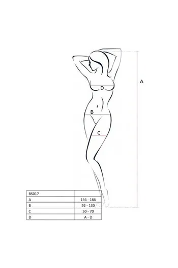 PASSION - WOMAN BS017 BODYSTOCKING NERO TAGLIA UNICA