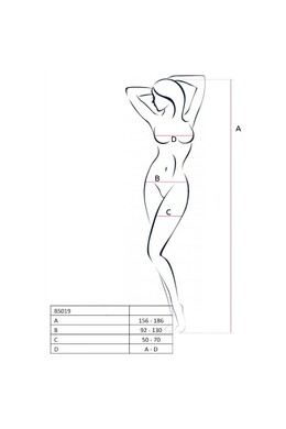 PASSION - WOMAN BS019 BODYSTOCKING NERO TAGLIA UNICA
