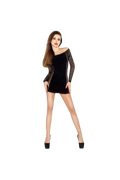 PASSION - WOMAN BS025 BODYSTOCKING ABITO NERO STILE TAGLIA UNICA