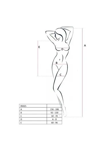 PASSION - WOMAN BS025 BODYSTOCKING ABITO BIANCO STILE TAGLIA UNICA