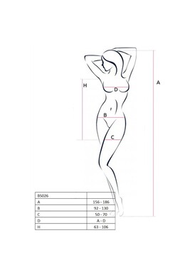 PASSION - WOMAN BS026 ABITO NERO STILE BODYSTOCKING TAGLIA UNICA