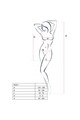 PASSION - WOMAN BS027 ABITO NERO STILE BODYSTOCKING TAGLIA UNICA