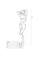 PASSION - DONNA BS031 BODYSTOCKING BIANCO TAGLIA UNICA