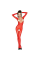 PASSION - WOMAN BS031 BODYSTOCKING ROSSO TAGLIA UNICA