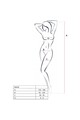PASSION - WOMAN BS034 BODYSTOCKING BIANCO TAGLIA UNICA