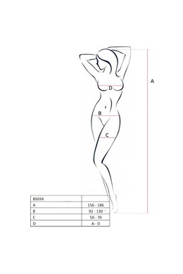 PASSION - WOMAN BS034 BODYSTOCKING BIANCO TAGLIA UNICA
