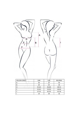 PASSION - WOMAN HELLEN CORSETTO NERO TAGLIA