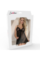 Vestito lungo nero con bordati floreali - Eleganza sublime