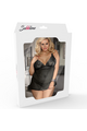 SUBBLIME - QUEEN PLUS SET TOP E PERIZOMA NERO